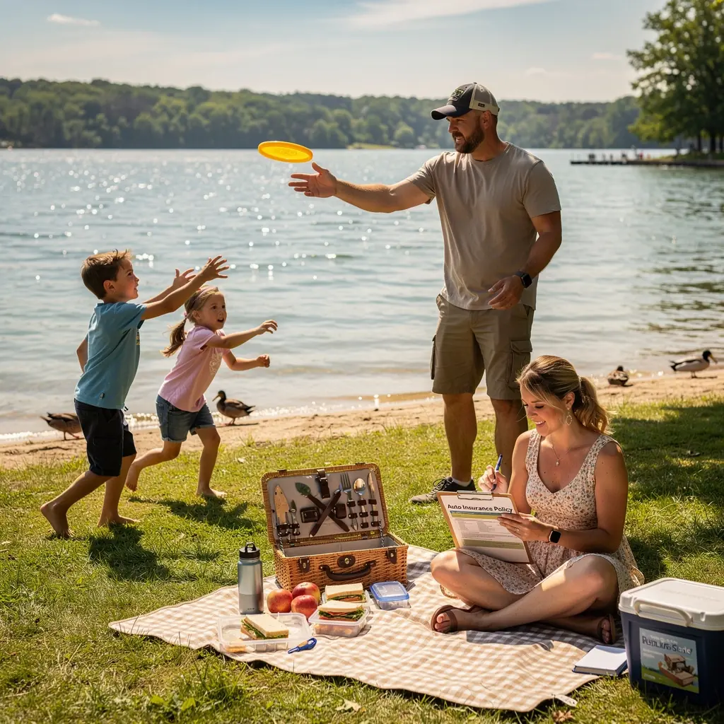 Zdjęcie grupy ludzi uczestniczących w warsztatach na temat ubezpieczeń komunikacyjnych.
