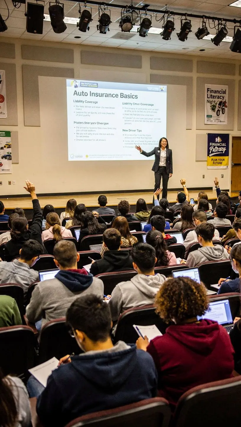 Wizualizacja kalkulatora składek na ubezpieczenie samochodu.