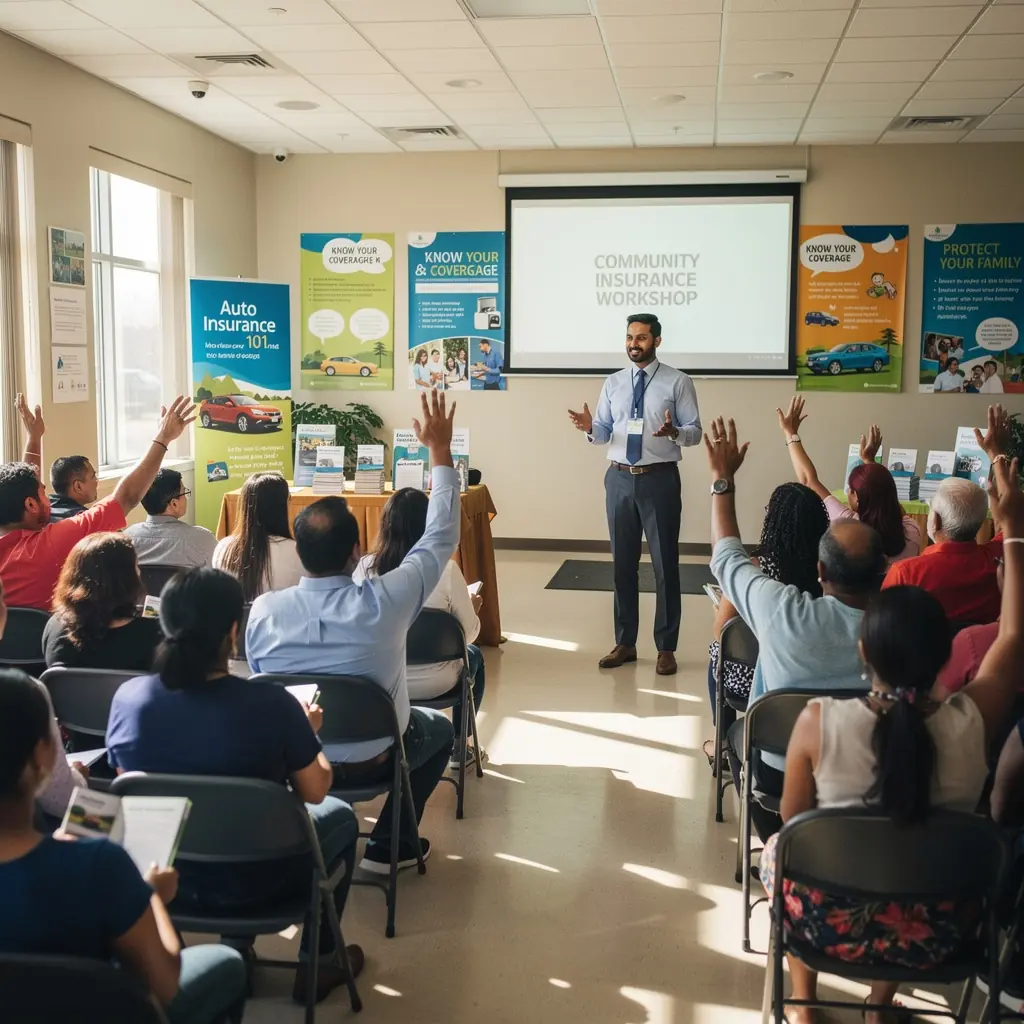 Zdjęcie przedstawiające kobietę analizującą dokumenty polisy ubezpieczeniowej w biurze.